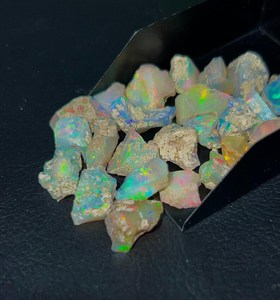 Natural Welo Fire Opal Rough Ethiopian <b>Raw</b> Gemstone Multicolor <b>Crystal</b> For Jewelry Making Bulk Supply Loose Stone - Product Image 2