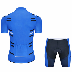 Ensemble de maillot de cyclisme personnalisé homme femme, maillot de vélo à manches courtes et short à bretelles, vêtements de cyclisme respirants et à séchage rapide - Product Image 2