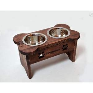 Gamelle pour chien en bois écologique mondiale, produit promotionnel pour les propriétaires soucieux de l'environnement - Product Image 5