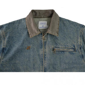 <b>Custom</b> <b>Denim</b> <b>Jacket</b> for Men High Quality Coats Jean Work <b>Jacket</b> Casual Street Wear Cotton Washed <b>Denim</b> <b>Jacket</b> - Product Image 6