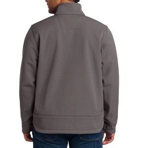 Customized New Autumn/winter Men's Gray Softshell <b>Jacket</b> Outdoor Shell Coat <b>Fleece</b>-<b>lined</b> Stand-collar Water Repellent <b>Jacket</b> - Product Image 5