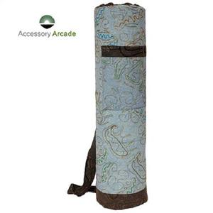 Sac de transport personnalisable en coton pour tapis de yoga avec bandoulière réglable, trous d'aération et fermeture éclair – Design portable et élégant pour femme - Product Image 3