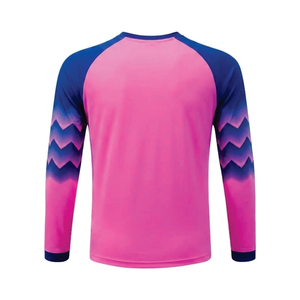 เสื้อฟุตบอลผู้รักษาประตูแบบขายส่งสำหรับผู้ชาย ระบายอากาศได้ดี แห้งเร็ว พิมพ์ลายแบบซับลิเมชั่น ชุดฟุตบอลพรีเมียม - Product Image 2