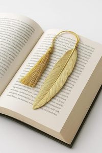 Premium Elegant Gold Feather Metal <b>Bookmark</b> Luxury Craft <b>Bookmark</b> for Books Journals Planners Students Readers Gift - Product Image 2