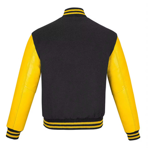 Wholesale <b>Men</b> Varsity Letterman Bomber Winter <b>Jackets</b> Patchwork Custom Hooded - Product Image 3