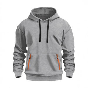 Sweat à capuche technique en polaire respirant et écologique, personnalisable avec logo, en polyester/coton, motif uni, avec cordon de serrage, pour automne/hiver - Product Image 2
