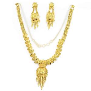 Collares Cortos de Moda con Baño de Oro de 14K, 18K y 24K al por Mayor, Conjunto de Joyería de Diseño Tradicional, Conjunto de Joyería para Bodas y Fiestas - Product Image 4