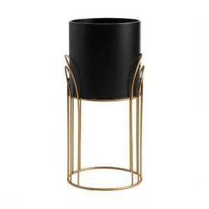 Macetero Metálico Artesanal con Soporte de Hierro, Decorativo para Interiores y Exteriores - Product Image 4