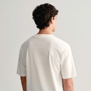 Men's <b>White</b> Cotton T-Shirt Regular Fit O-Neck Short Sleeve Casual Solid Color Jersey Knitted <b>Plain</b> Dyed - Product Image 5