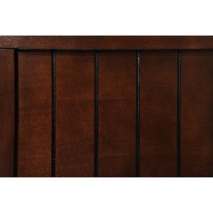 Tavolo da Pranzo Rettangolare Contemporaneo con Prolunga da 18 Pollici, in Legno Massello con Finitura Marrone e Piedi a Blocco Affusolato per Sala da Pranzo Moderna - Product Image 5