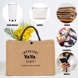 Sac de courses en jute écologique et résistant avec poignées rembourrées - Product Image 6