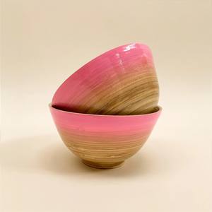 Tazón de Bambú Pulido Hecho a Mano con Diseño Elegante y Ecológico, Tazón para Servir, Tazón para Ensaladas, Recipiente para Alimentos y Frutas, Venta al Por Mayor - Product Image 4