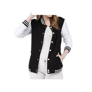 Nouvelles vestes universitaires pour femmes en coton toile imperméable et respirant, taille plus, design unique, vente en gros - Product Image 1