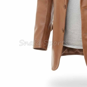 เสื้อโค้ทหนังผู้ชาย สไตล์สตรีทแฟชั่น อุ่นสบายสำหรับฤดูหนาว พรีเมียม ทันสมัย ดีไซน์เนอร์ เสื้อโค้ทหนังสำหรับผู้ชาย - Product Image 4