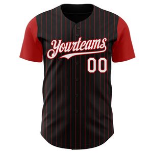 Camiseta de Béisbol de Manga Corta de Verano, Sublimada con Nombre de Equipo Personalizado OEM, Impresa por Transferencia de Calor, Transpirable, 100% Poliéster - Product Image 4