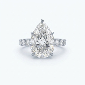 Anillo de Compromiso Clásico de Oro Blanco de 14 Quilates con Diamantes, Minimalista, Liso, Brillante, para Uso Diario, Regalo de Joyería para un Look Moderno, para Fiestas - Product Image 1