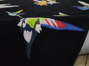 Alfombras de Diseño de Aves de Primera Calidad, Multicolores, Hechas a Mano con Lana de Nueva Zelanda, Alfombras Grandes para Sala de Estar, Alfombras para Cuarto de Niños - Product Image 3