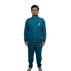 Ensemble de survêtement sportif d'hiver pour homme, léger, imprimé, qualité supérieure, 100% coton, molleton polaire - Product Image 1