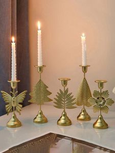 Candelabro de Latón Macizo Más Vendido – Soporte de Lujo para Velas Cónicas en Oro Antiguo para Bodas y Decoración del Hogar - Product Image 3