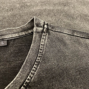 Nueva Camiseta Personalizada con Lavado Ácido para Hombre, Corte Regular, Estilo Casual Urbano, Transpirable, Cómoda, 100% Algodón, Secado Rápido, Ligera, de Fábrica - Product Image 2