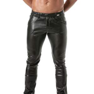 Pantalones Deportivos Kinky para Hombre, de Cuero Vacuno Negro, Corte Ajustado, Ligeros, Estilo Urbano, Cómodos, Elásticos y a la Moda - Product Image 6