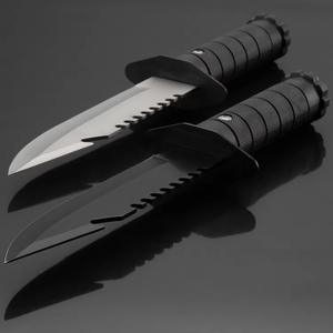 Couteau tactique à lame fixe de qualité supérieure pour le camping en plein air, la survie et la chasse, avec étui en nylon - Product Image 5