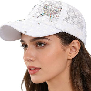 Casquette de baseball en dentelle pour femmes, motif floral élégant, légère et respirante, couvre-chef à la mode pour les activités de plein air en été - Product Image 1