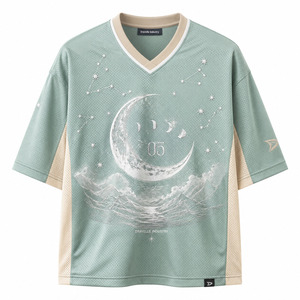Men’s Custom Logo Basketball Jersey Oversized Retro Mesh Athletic <b>Shirt</b> Breathable <b>Polyester</b> Team Wear - Product Image 2