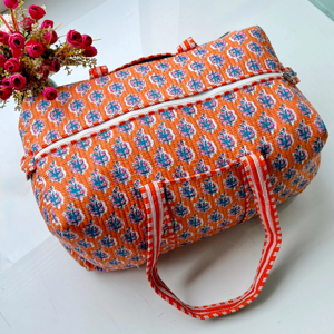Bolsa de lona acolchada con estampado surtido y patchwork, con cierre de cremallera y asa superior, bolsos de fin de semana, accesorios para mujer, venta al por mayor - Product Image 1