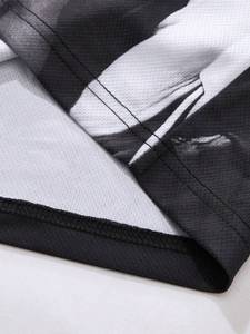 Haut de sport unisexe surdimensionné en jersey maille avec motif gothique, style streetwear, pour l'été – Fournisseur en gros personnalisé - Product Image 5