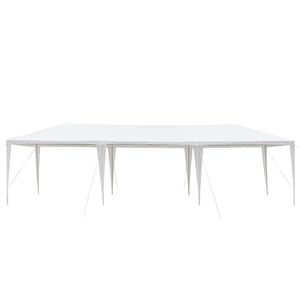Tenda per Feste di Matrimonio 9m X 3m in PE Non Tessuto, Struttura in Ferro Verniciato, per Esterni, Bianca - Product Image 3