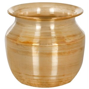 Hecho a mano 2 \ "Pequeño Puja Kalasha en latón Jarrón de metal indio para regalar - Product Image 1