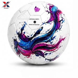 Ballon de football personnalisé de haute qualité, taille 5 professionnelle, en PU, PVC, TPU thermocollé, léger, pour entraînement en intérieur et en extérieur - Product Image 4