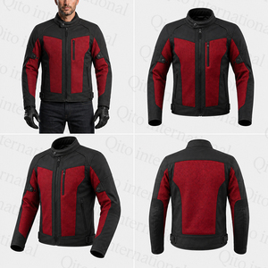 เสื้อแจ็คเก็ตป้องกันสำหรับขี่มอเตอร์ไซค์ แผ่นเกราะ CE Level 2 แบบถอดได้ เสริมด้วยอะรามิด สำหรับฤดูใบไม้ร่วง/ฤดูใบไม้ผลิ ผู้จำหน่ายเสื้อแจ็คเก็ตมอเตอร์ไซค์ - Product Image 5