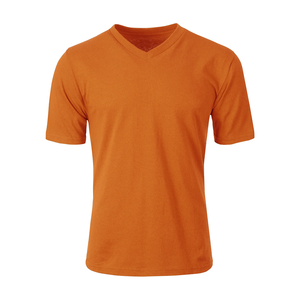 T-shirts pour hommes grande taille, couleur unie, été, col en V, élégants, tendance, décontractés, coupe slim, en provenance du Bangladesh - Product Image 5
