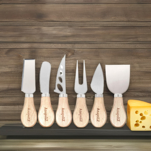 <b>Cheese</b> Knives <b>Set</b> with Wooden Handle Mini Steel Stainless <b>Cheese</b> Knife <b>Set</b> for Charcuterie and <b>Cheese</b> Spread for Party Wedding - Product Image 5