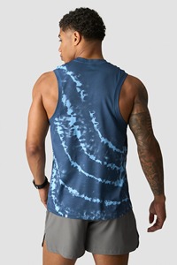 Men Tie Dye Graphic Printed <b>Sleeveless</b> <b>T</b> <b>Shirt</b> Crew Neck Mesh Running Tank Top Quick Dry Gym Vest Custom Wholesale Sportswear - Product Image 3