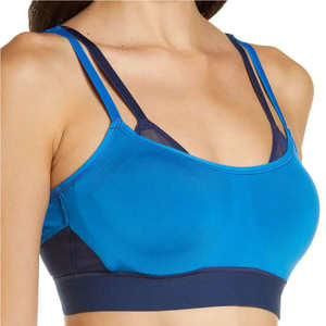 Sujetador Deportivo de Alta Sujeción para Mujer, Transpirable, de Spandex/Nylon, Color Sólido |   Sujetador Deportivo Ecológico de Secado Rápido para Yoga y Gimnasio con Logotipo Frontal y Elasticidad en Cuatro Direcciones - Product Image 2