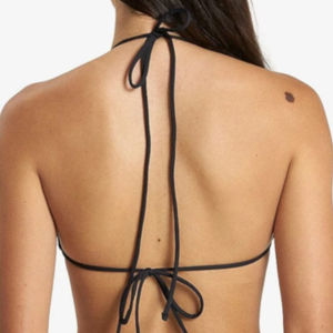 Maillot de bain bikini 2 pièces personnalisable à motif uni, service OEM, logo frontal, antibactérien, respirant, vêtements de plage, Pakistan - Product Image 5