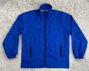 เสื้อแจ็คเก็ตกันลมน้ำหนักเบาแบบ OEM ODM สำหรับผู้ชาย แจ็คเก็ตกันลมแบบซิปเต็มตัว เสื้อคลุมลำลองแฟชั่นสำหรับผู้ซื้อชาวอเมริกัน รับออเดอร์จำนวนมาก - Product Image 2