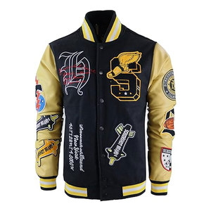 Unisex Varsity Streetwear Urban Stand Front Heavy Fashion <b>Jacket</b> Casual Outerwear Premium <b>Winter</b> <b>Jacket</b> Comfortable Cotton Blend - Product Image 1