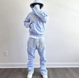Ensemble jogging en polyester 100% coton, veste et pantalon de survêtement, ensemble deux pièces, survêtement homme - Product Image 2