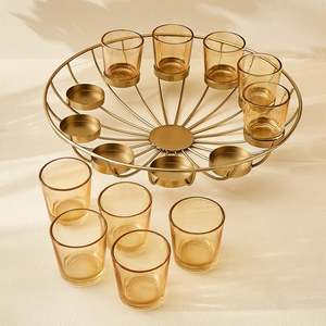 Decoraciones de Iluminación para Diwali 2026, Portavelas de Metal con Forma de Loto, Hecho a Mano, Duradero, para 10 Velas de Té - Product Image 5