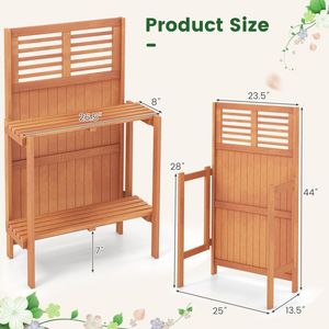 Banc de jardin pliable à 2 niveaux avec finition huile de teck pour cour et balcon - Product Image 5