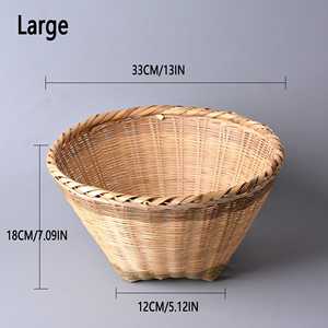 Panier de rangement en bambou naturel, panier tissé à la main pour la cuisine, les fruits, le pain, l'organisation de la maison, fournisseur en gros - Product Image 6