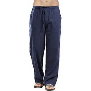 Pantalones de Cuero Sintético Negro Elásticos y Ajustados para Hombre, Estilo Urbano, Corte Recto Medio - Product Image 1