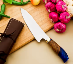 Couteau de chef artisanal en acier à haute teneur en carbone, manche en résine, couteau de cuisine forgé, fabricant OEM - Product Image 6