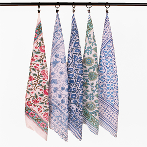 Pañuelo Cuadrado Tipo Bandana con Estampado a Bloque con Tintes Naturales Orgánicos, Colorido, para Senderismo al Aire Libre, Accesorios de Verano, Multifuncional - Product Image 5