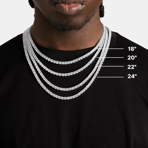 Cadena Cubana de Diamantes de 8.5mm, Collar Hip Hop con Incrustaciones de Diamantes para Él, Regalo Brillante para Novio, Joyería de Moda en Plata de Ley 925 - Product Image 3