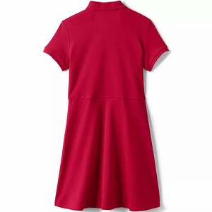 Vestido Polo Rojo 100% Algodón para Niñas, Uniforme Escolar Primario, Tejido de Punto, Modelo Vv-026 - Product Image 2